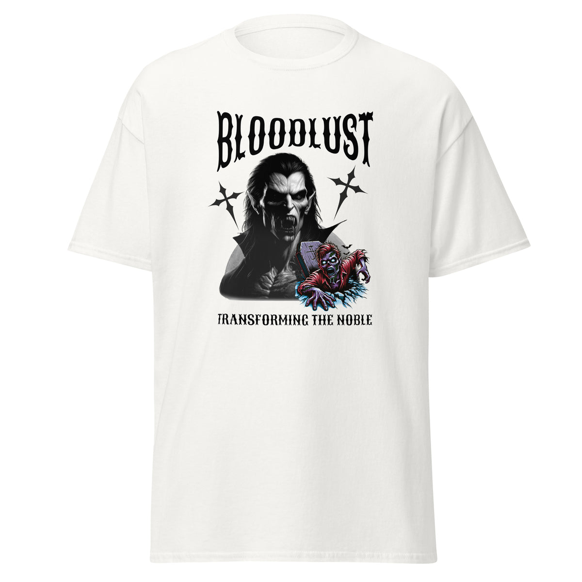 Halloween T-Shirt Vampir "Bloodlust" – Elegantes Gothic Design