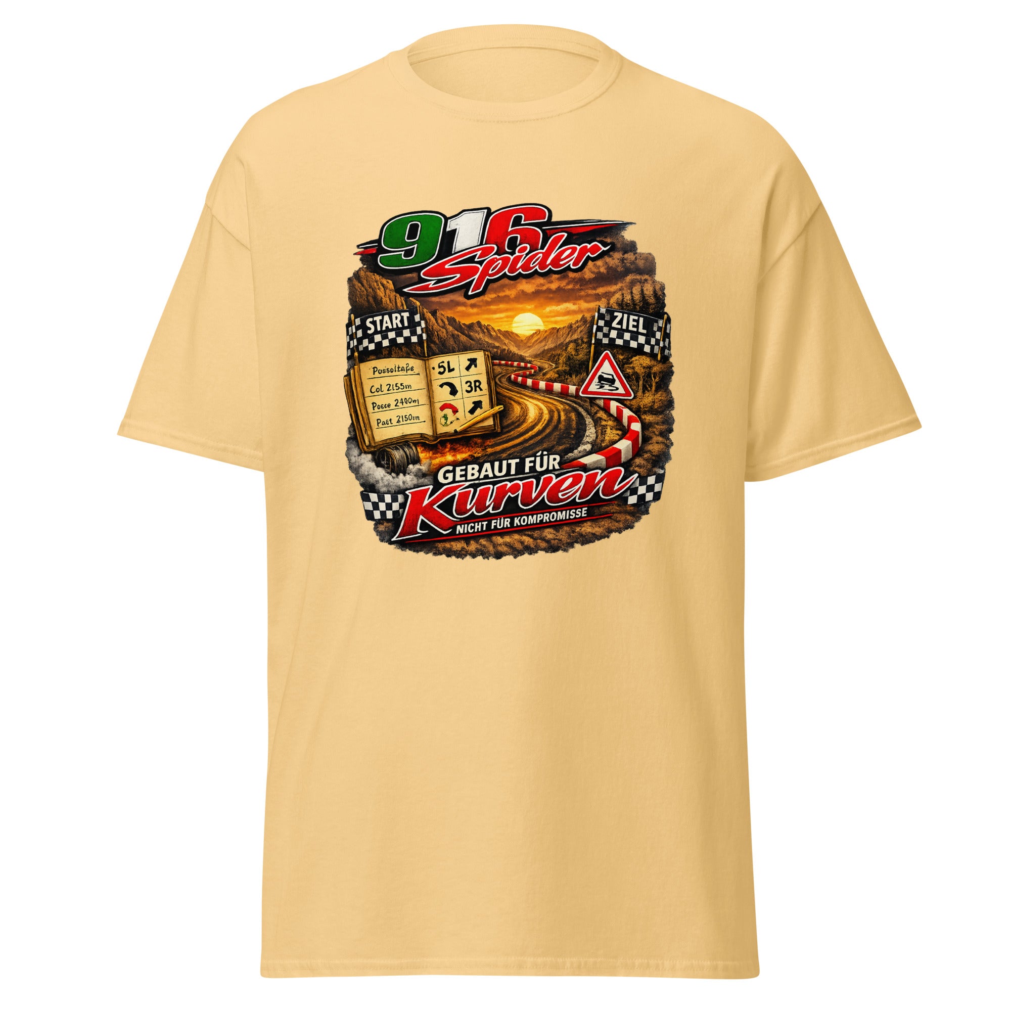 Alfa Romeo 916 Spider Unisex T-Shirt – Roadtrip Design für Kurvenjäger