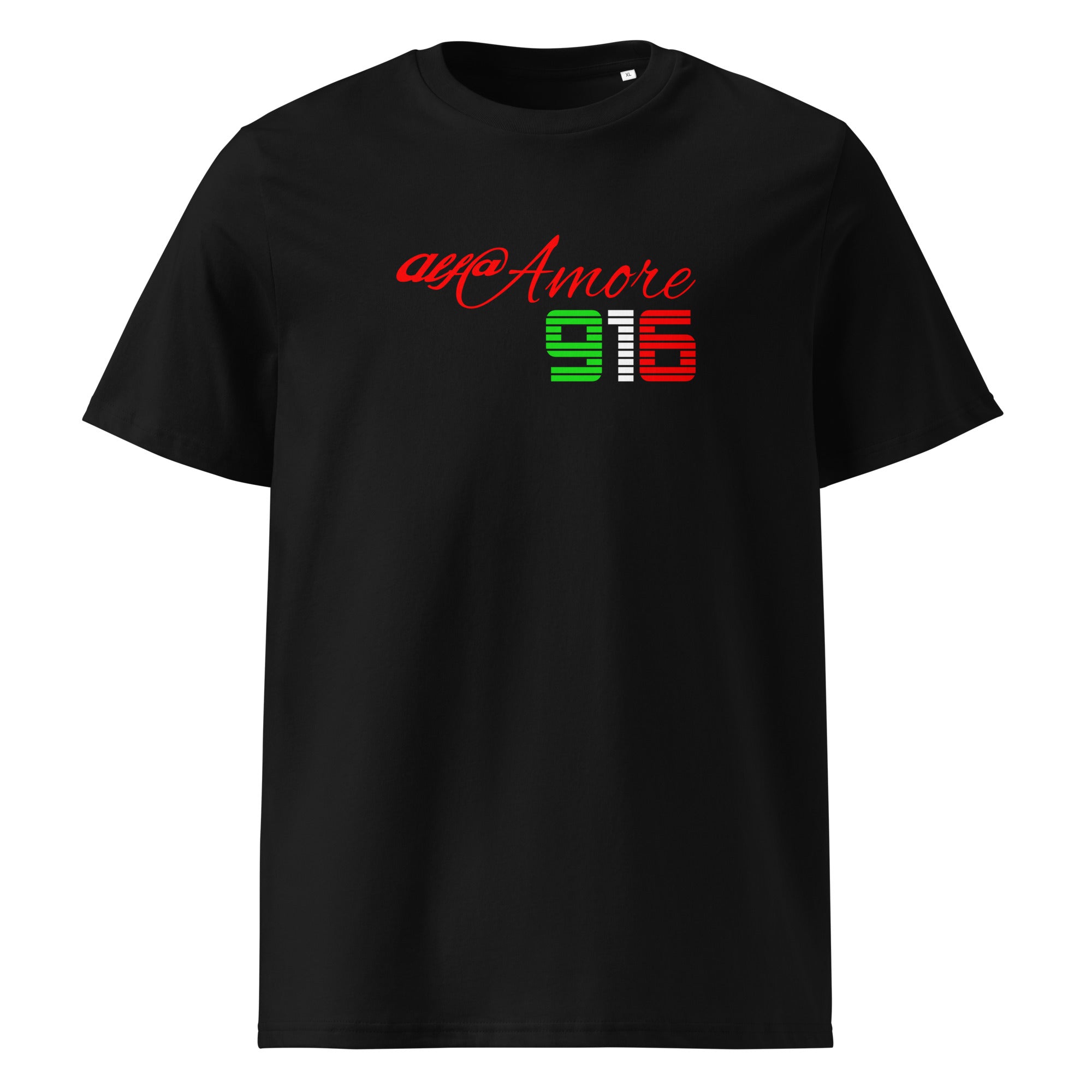 T-Shirt mit Aufdruck Alfa Amore in italienischen Farben