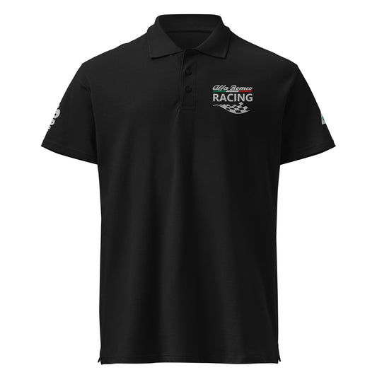 Premium-Piqué-Poloshirt mit 3 hochwertigen Stickereien für Alfisti