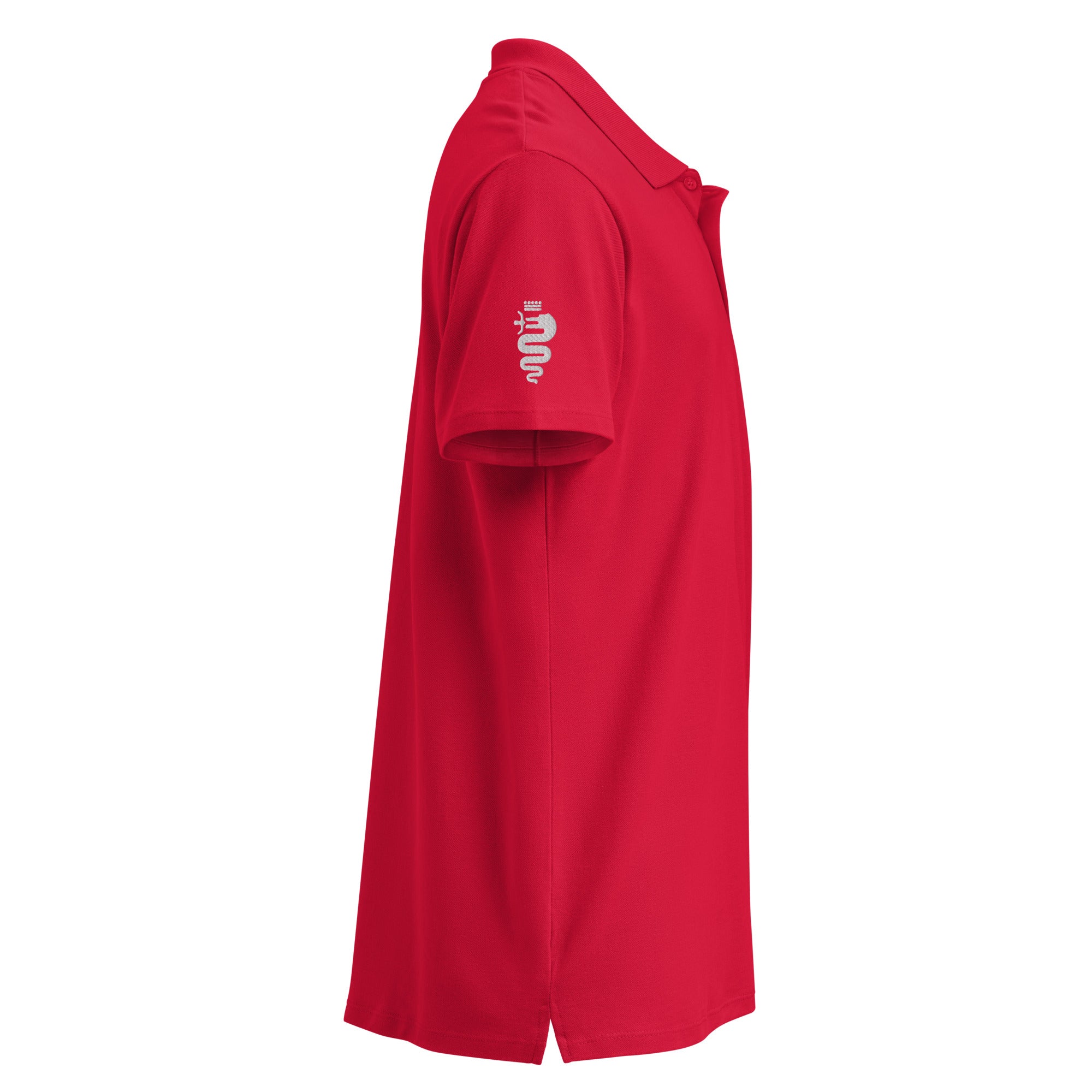 Premium-Piqué-Poloshirt mit 3 hochwertigen Stickereien für Alfisti