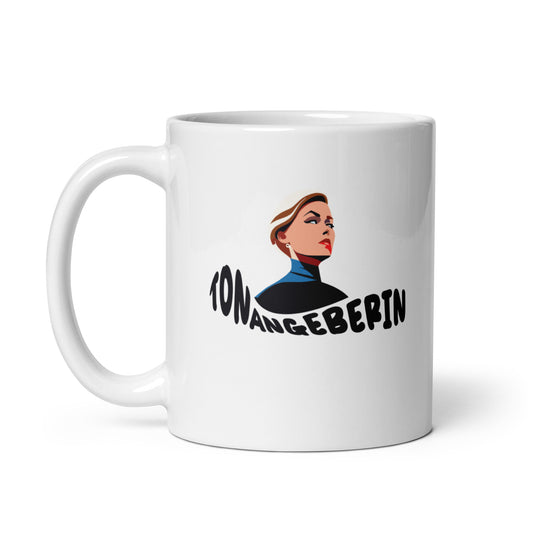 Weiße, glänzende Tasse Tonangeberin 11 oz