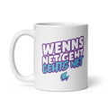 Weiße, glänzende Tasse Wenns net geht gehts net 11oz