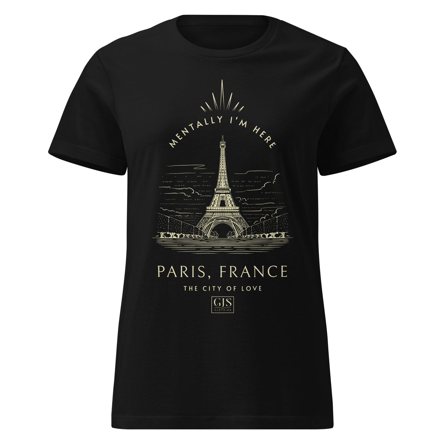 Basic Softstyle T-Shirt für Damen Paris France The City of Love Eiffelturm T-Shirt – Lustiges Design für Verliebte & Reiselustige