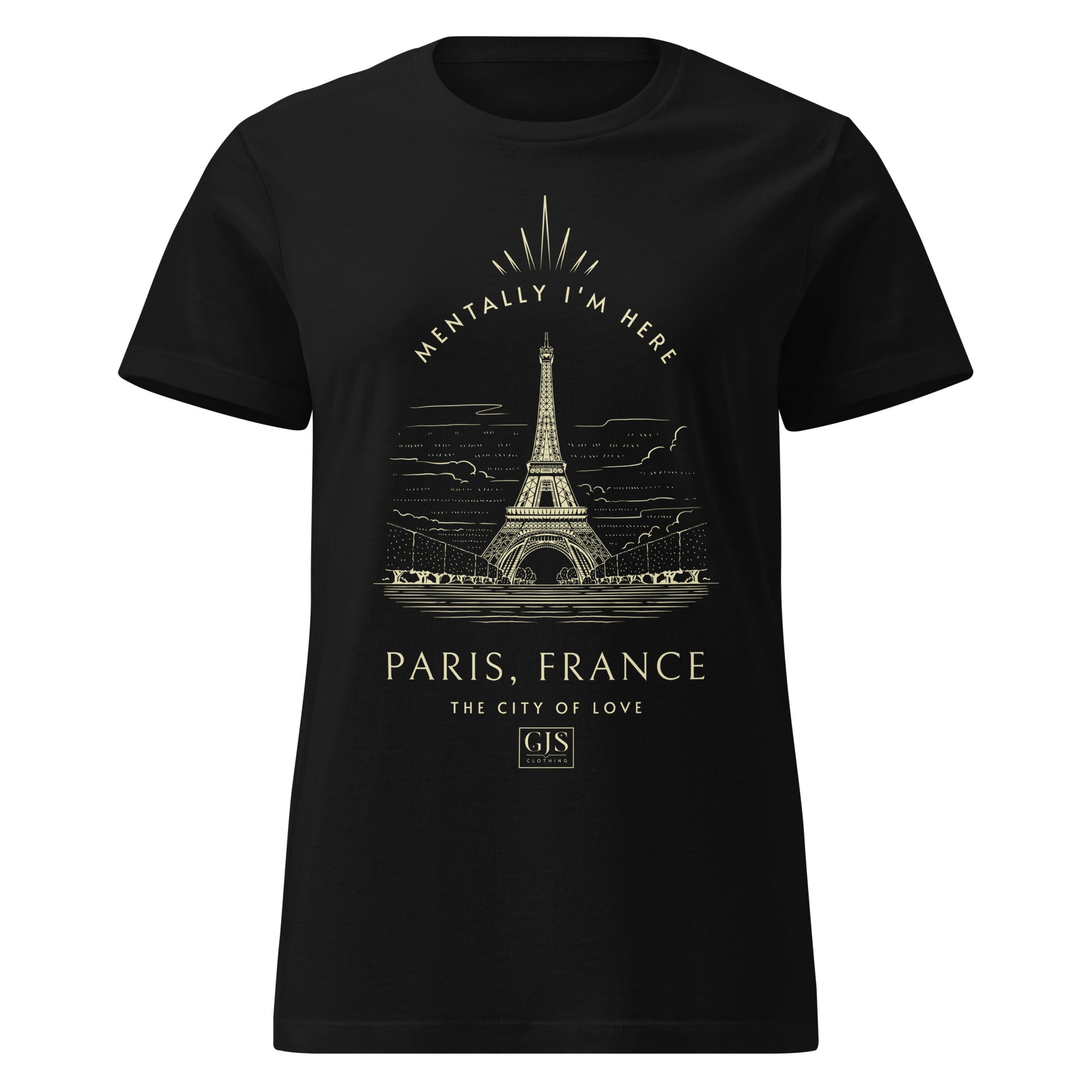 Basic Softstyle T-Shirt für Damen Paris France The City of Love Eiffelturm T-Shirt – Lustiges Design für Verliebte & Reiselustige