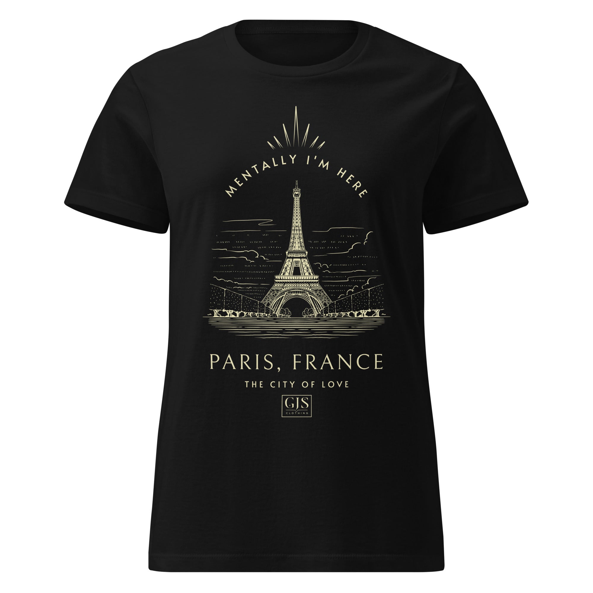 Basic Softstyle T-Shirt für Damen Paris France The City of Love Eiffelturm T-Shirt – Lustiges Design für Verliebte & Reiselustige