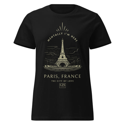 Basic Softstyle T-Shirt für Damen Paris France The City of Love Eiffelturm T-Shirt – Lustiges Design für Verliebte & Reiselustige