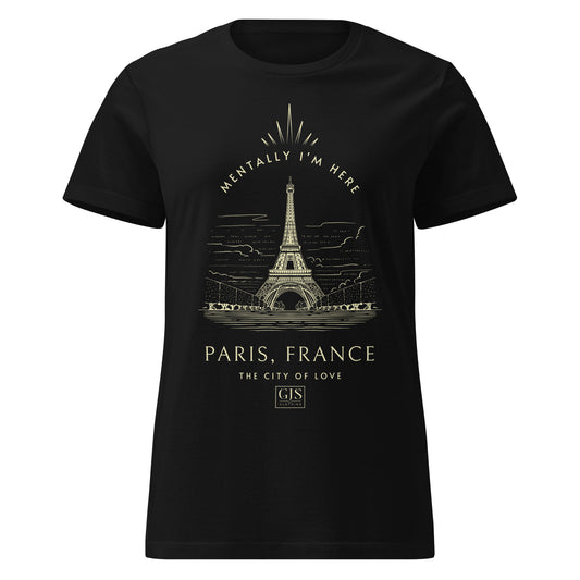Basic Softstyle T-Shirt für Damen Paris France The City of Love Eiffelturm T-Shirt – Lustiges Design für Verliebte & Reiselustige