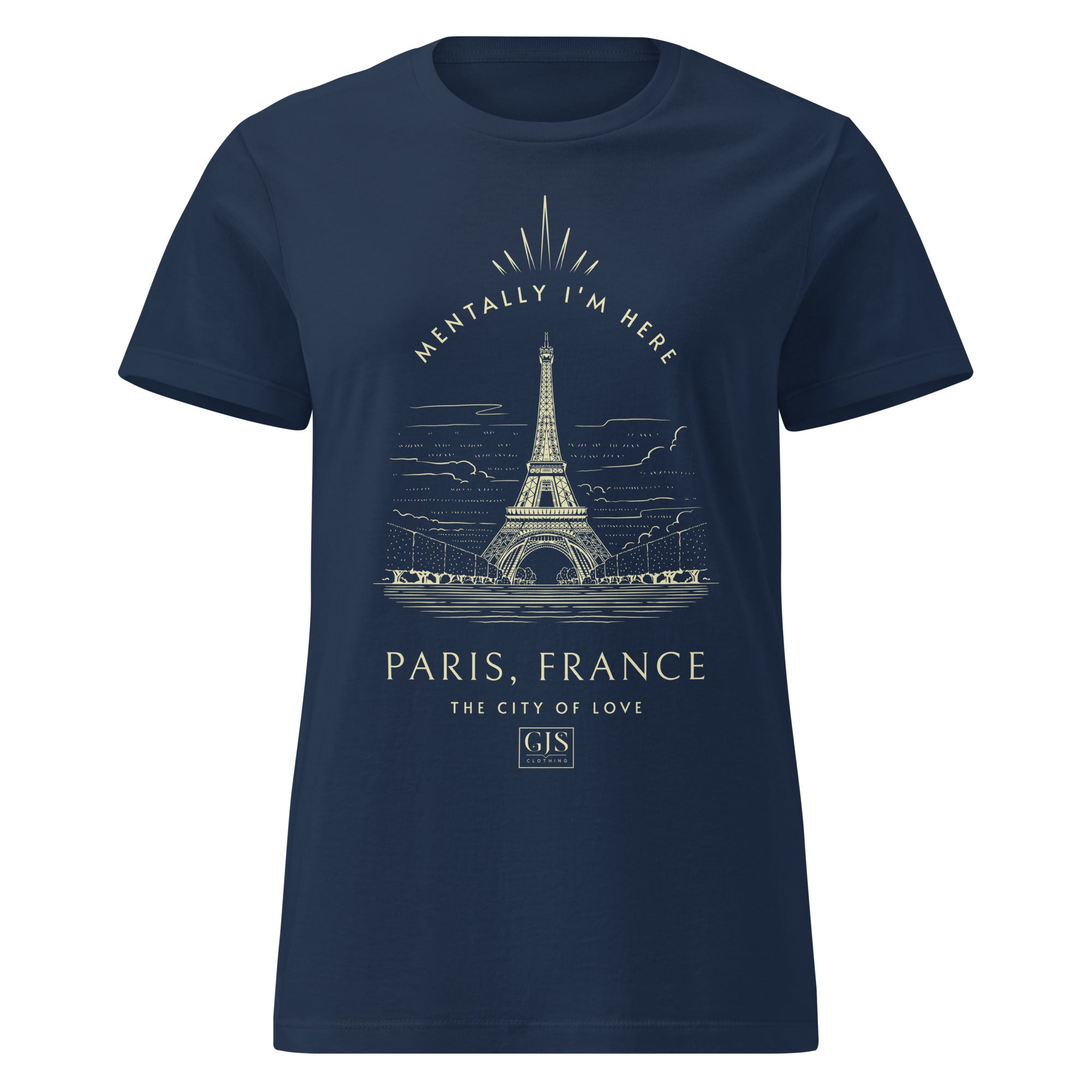 Basic Softstyle T-Shirt für Damen Paris France The City of Love Eiffelturm T-Shirt – Lustiges Design für Verliebte & Reiselustige